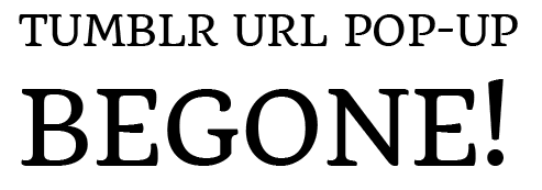 Remove Tumblr Username Popup