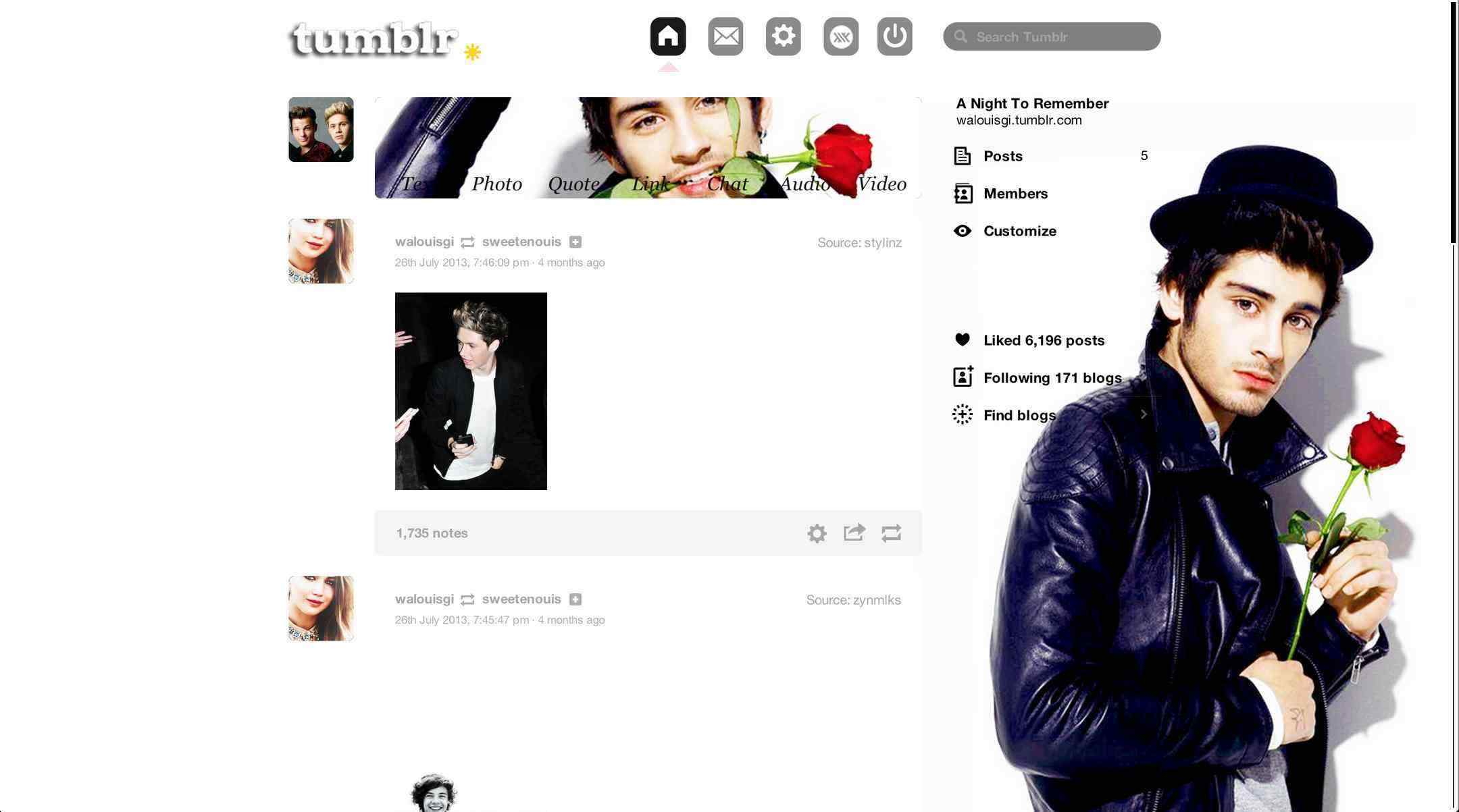 Zayn Malik V2 | Tumblr Dashboard | by: sweetenouis