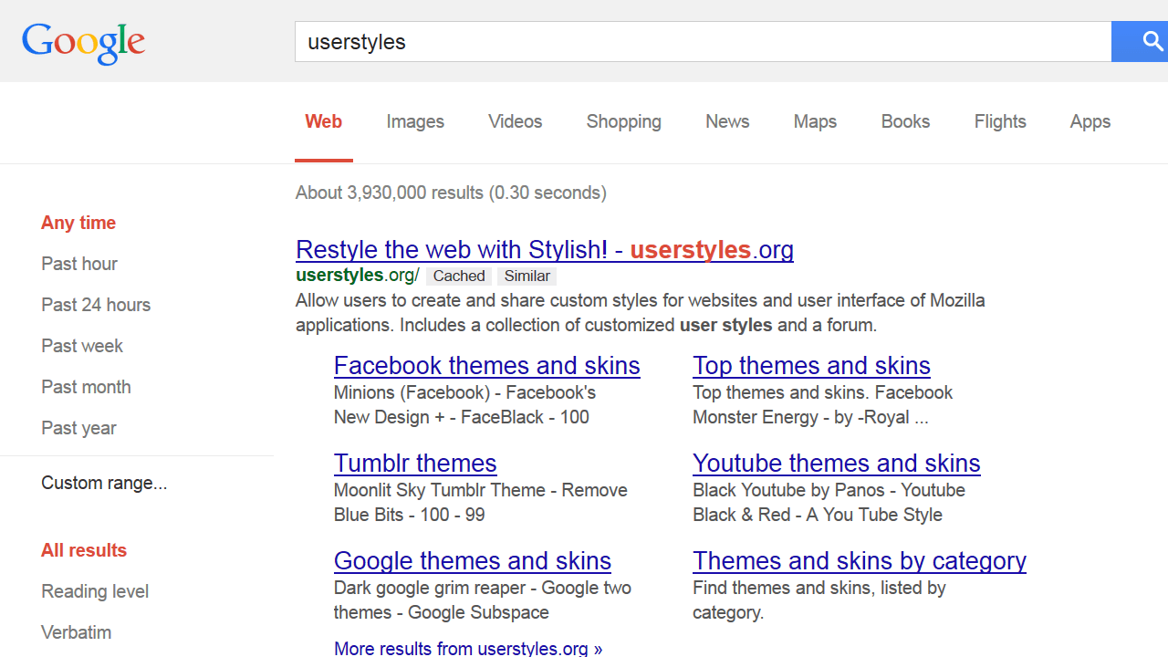 Google Search Tools Back