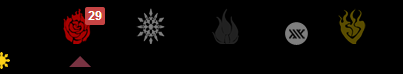 Team RWBY Icons (Home, Ask, Settings, Log Out)