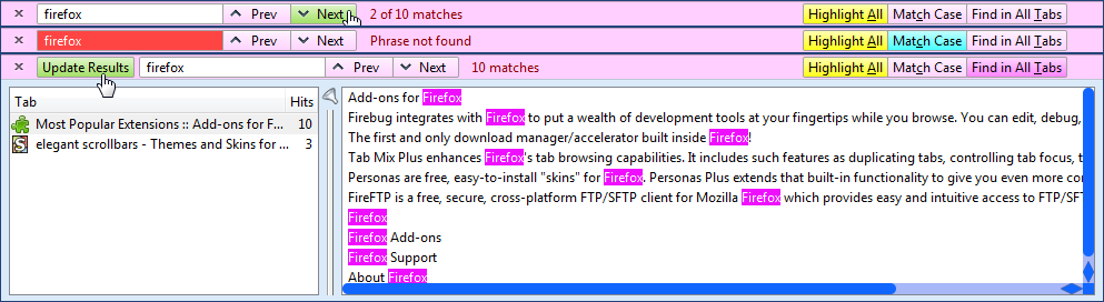 Fx FindBar Tweak ext companion