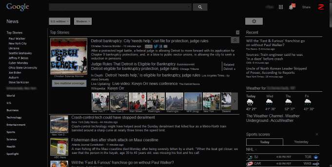 Google News Dark - freecyber