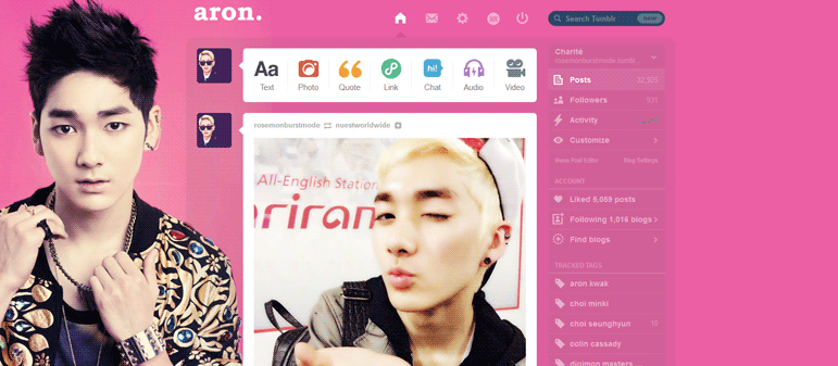 Aron (NU'EST) Tumblr Dashboard