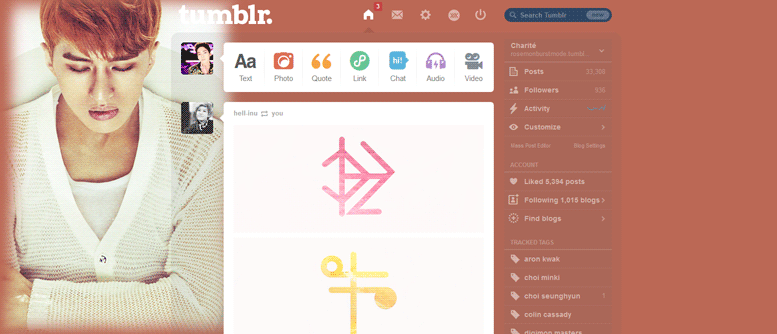 Ken (VIXX) Tumblr Dashboard Theme 2