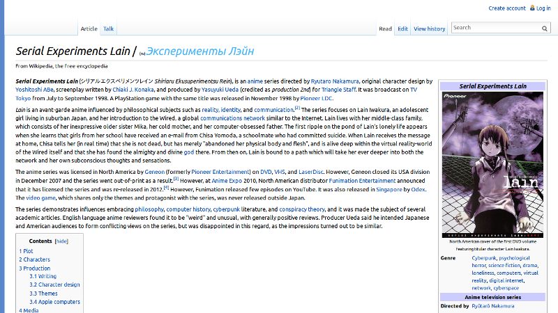 Wikipedia (Autohiding Left Side)