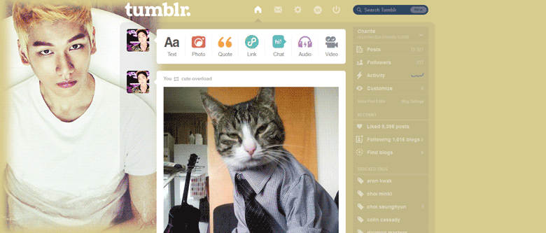 Hyuk (VIXX) Tumblr Dashboard Theme