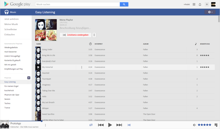 Google Music blue