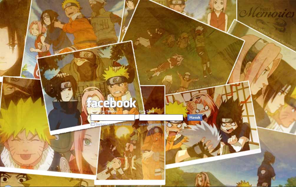 Facebook Login Naruto Memories by Rz