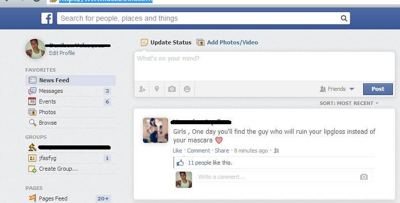 Facebook- New solid and unique makeover.