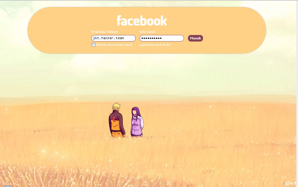 Facebook Login Naruto x Hinata by Rz