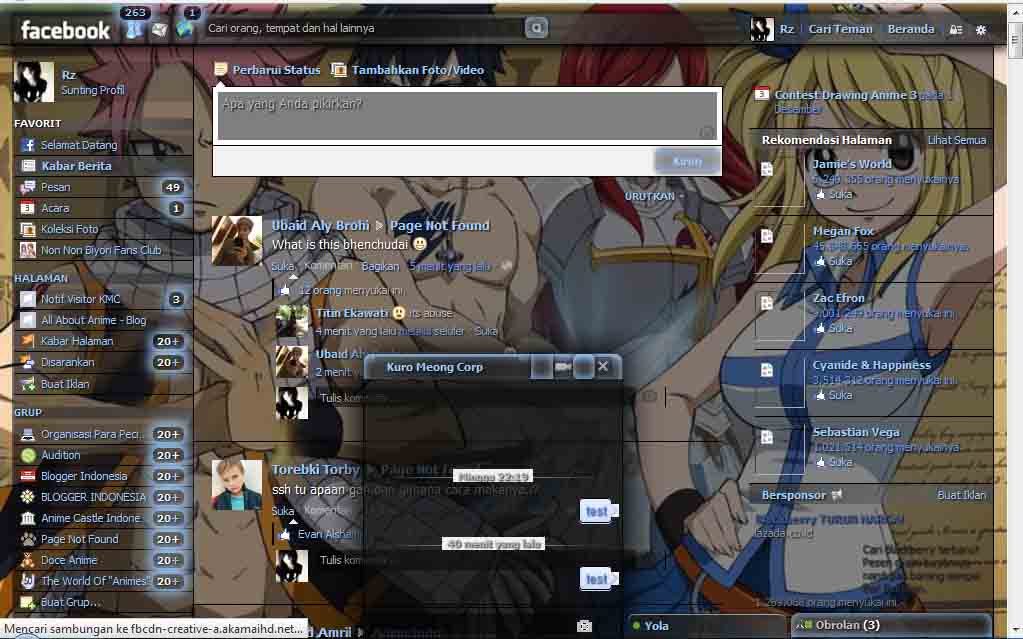 Facebook Theme Fairy Tail