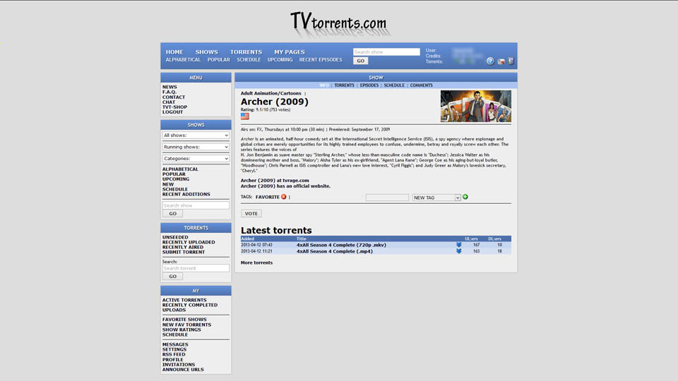 tvtorrents - smooth and clean