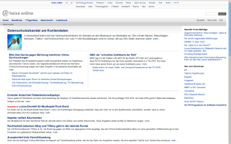 Heise.de full screen width