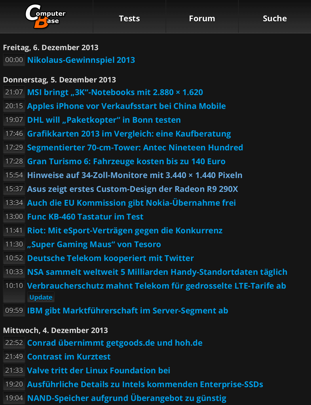 ComputerBase Dark Mobile