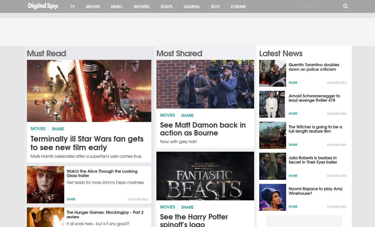 RECENT DISCUSSIONS DIGITAL SPY visual data 2