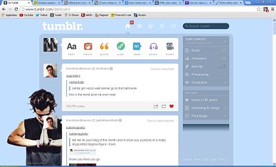 harry styles tumblr dashboard theme :)