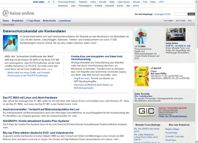 Heise online - 2008 Style - *Perfect Working 100%*