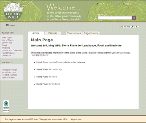 MediaWiki - WikiGoes - A "Green" look