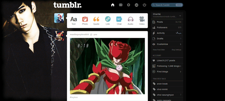 Hyuk (VIXX) Tumblr Dashboard (Voodoo ver)