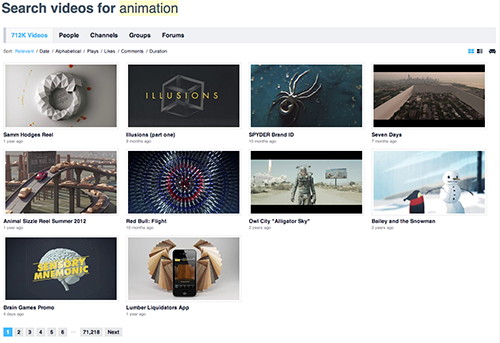 Fluid Width Vimeo Search