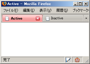 Tab: Colored active tab
