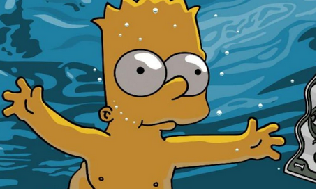 Facebook Login Page Bart Simpson