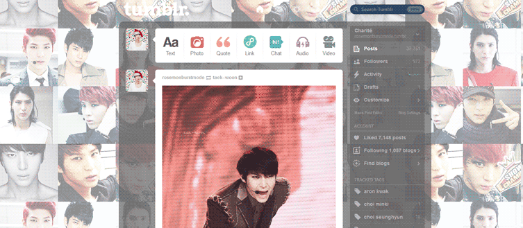 Leo (VIXX) Tumblr Dashboard (tile ver)