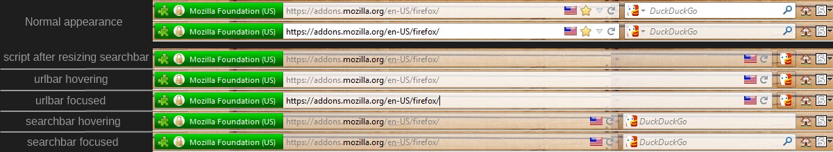 Search and Url bar tweaks
