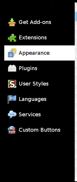 Add-ons Manager - White Category Titles
