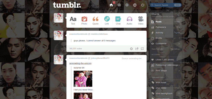 Aron (NU'EST) Tumblr Dashboard (tile ver)