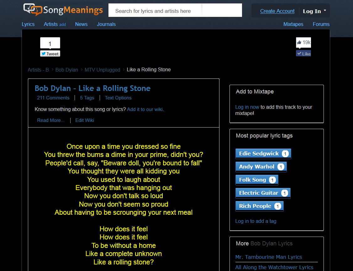 Songmeanings Black