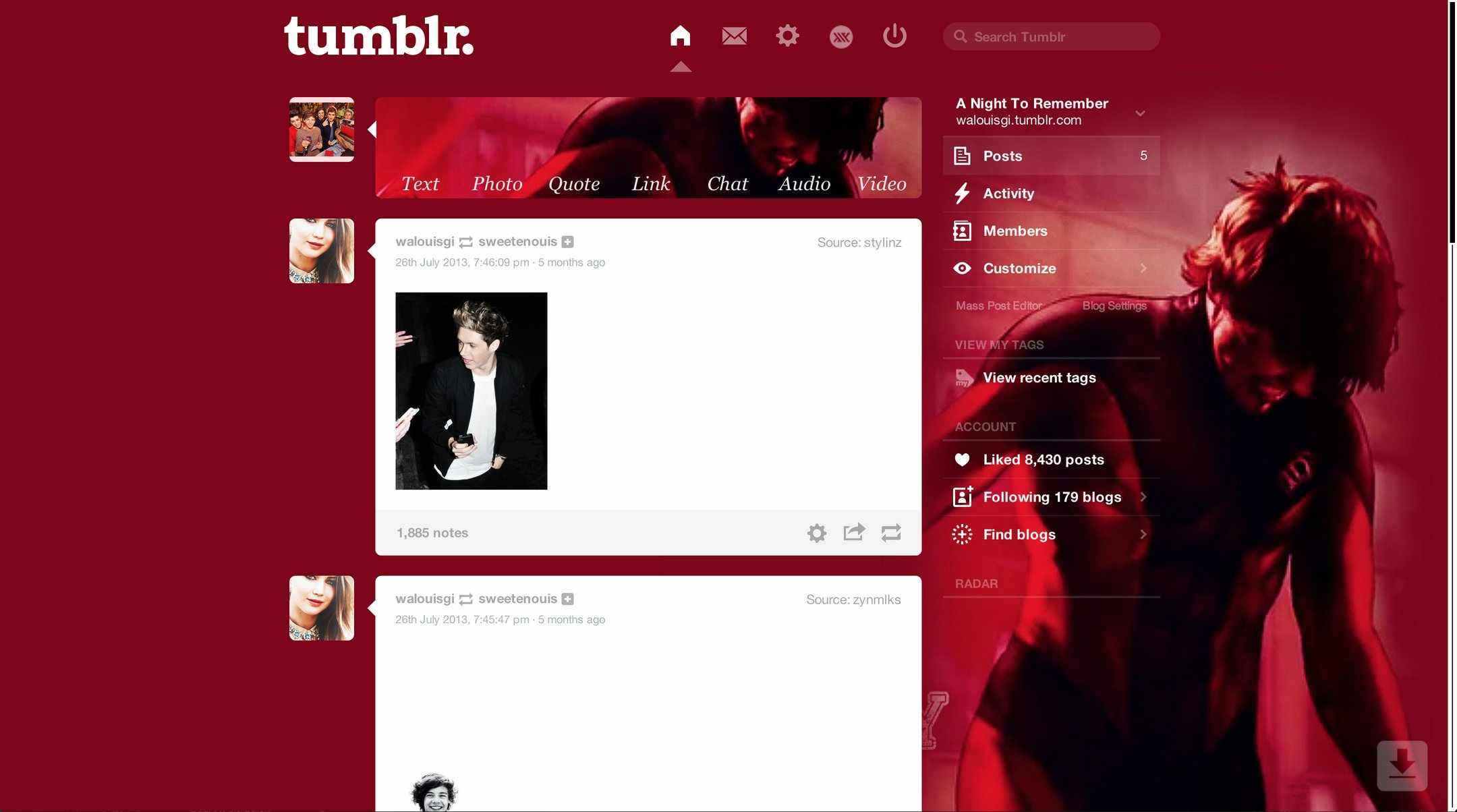 Harry Styles #8 Tumblr Dashboard | sweetenouis