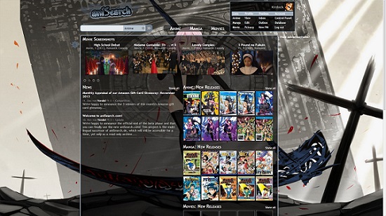 Anisearch black transparent style