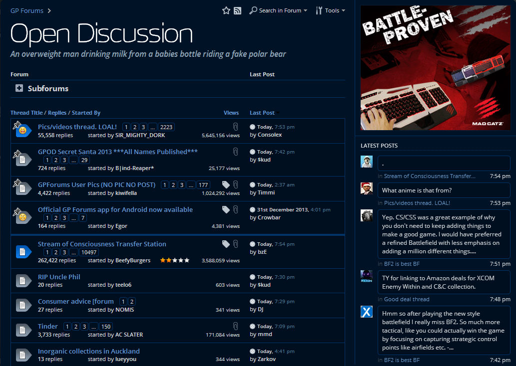 GP Forums - Whinging Blue