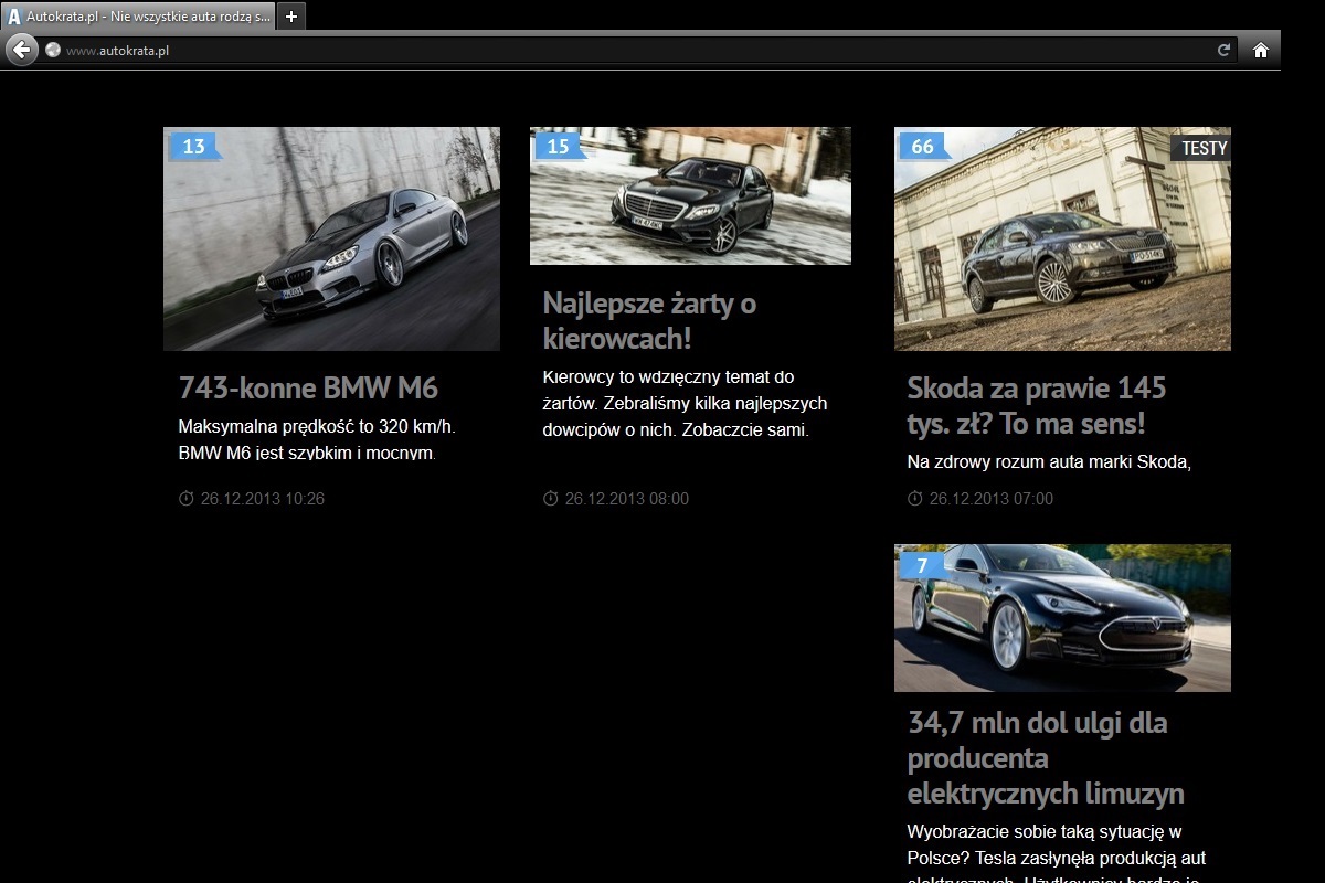 Autokrata.pl - ciemna wersja  bez reklam
