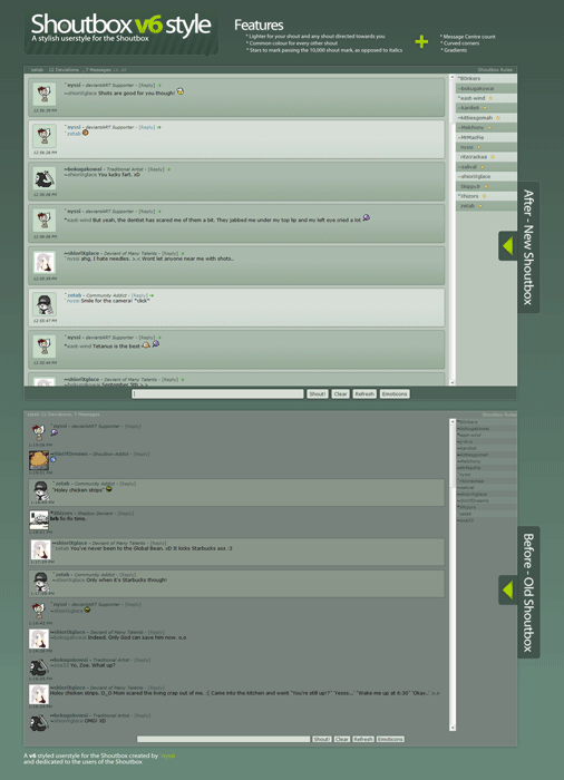 deviantART Shoutbox v6 Style