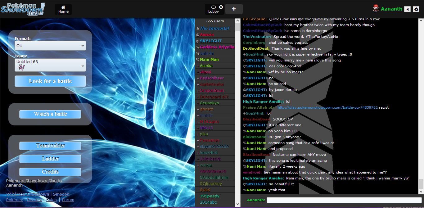 Pokemon Showdown With Weather {Dark}