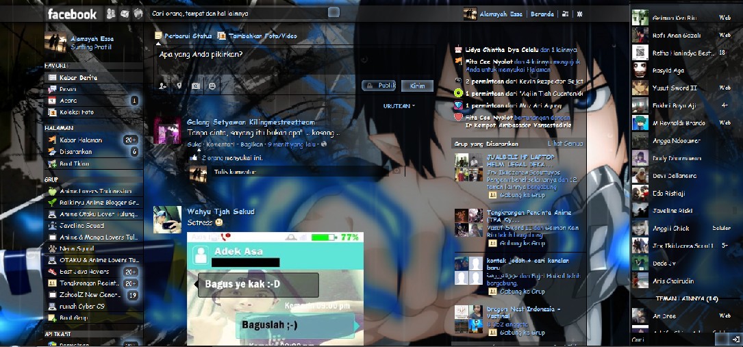 Theme ao no exorcist for Facebook by alam