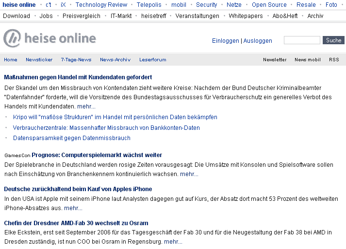 simple heise ticker v0.2