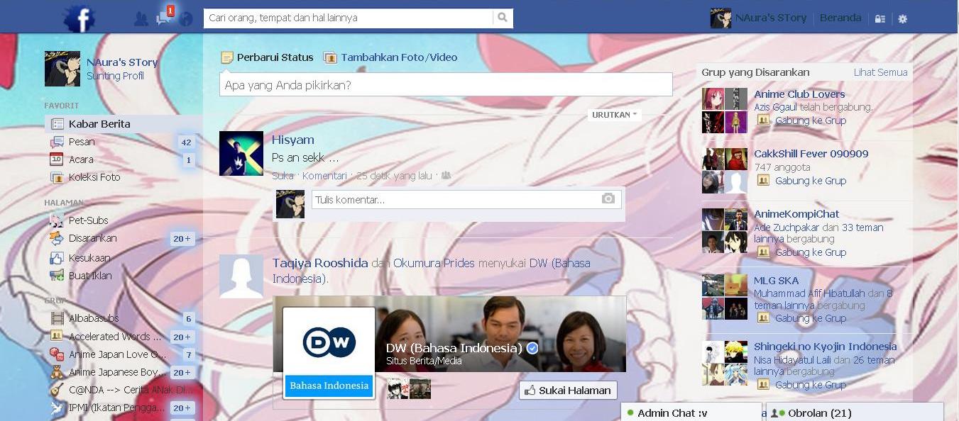 Facebook Theme - Fan ART 1
