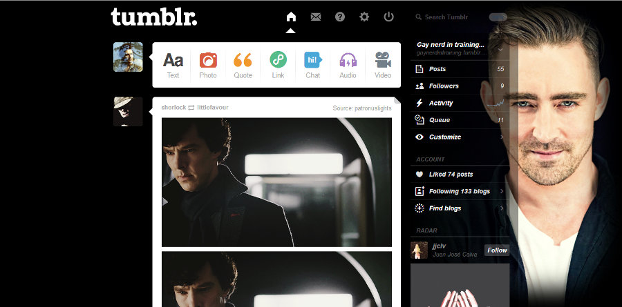 Lee Pace - Tumblr Dashboard 01