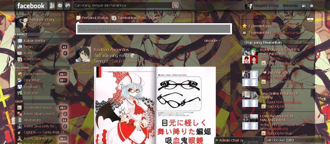 Facebook Theme - Kagerou project Konoha