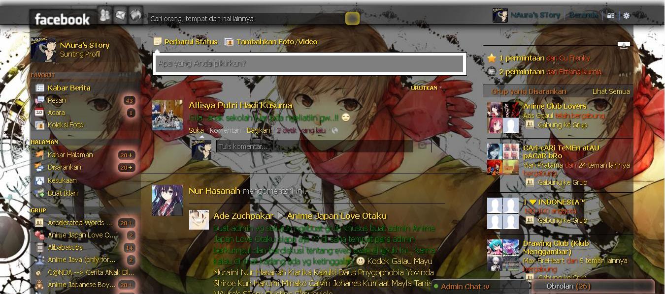 Facebook Theme - Kakkoi otoko v.1