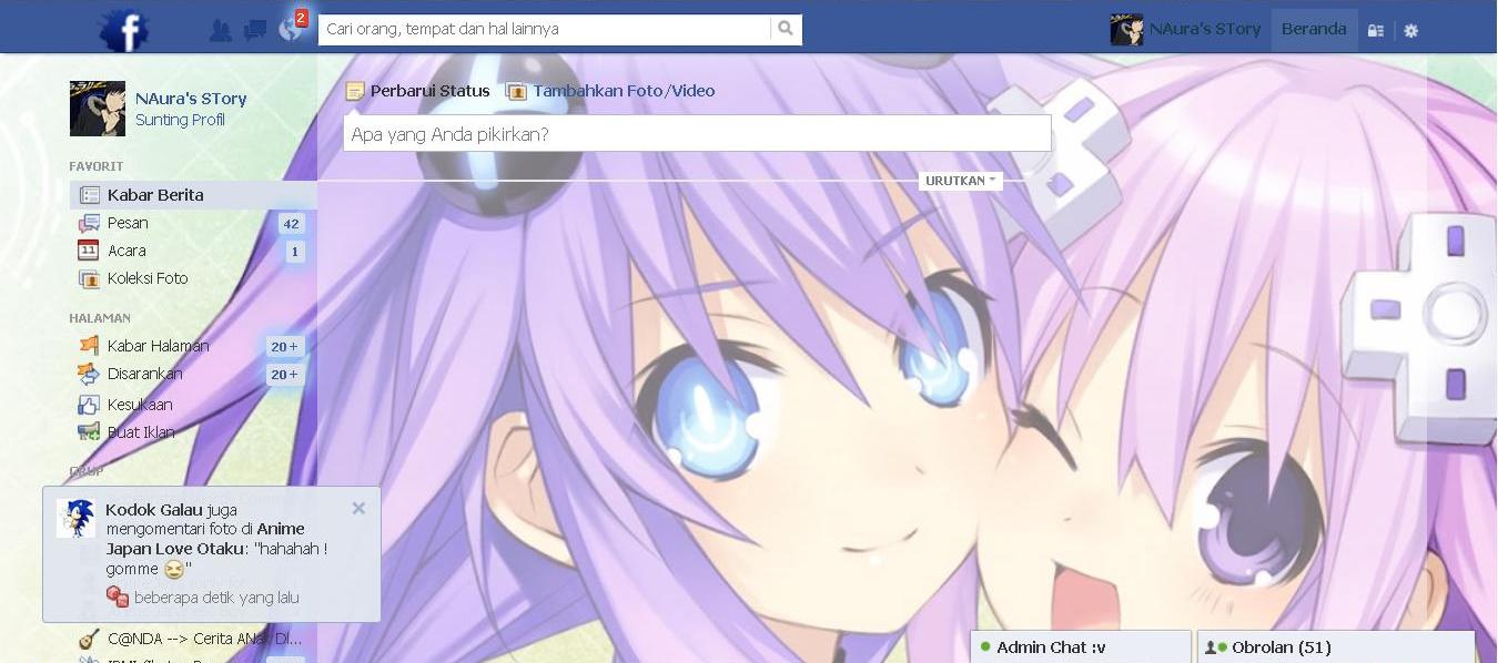 Facebook Theme - Choujigen Game Neptune