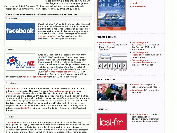 spiegel.de: Display Boxes w/o JavaScript