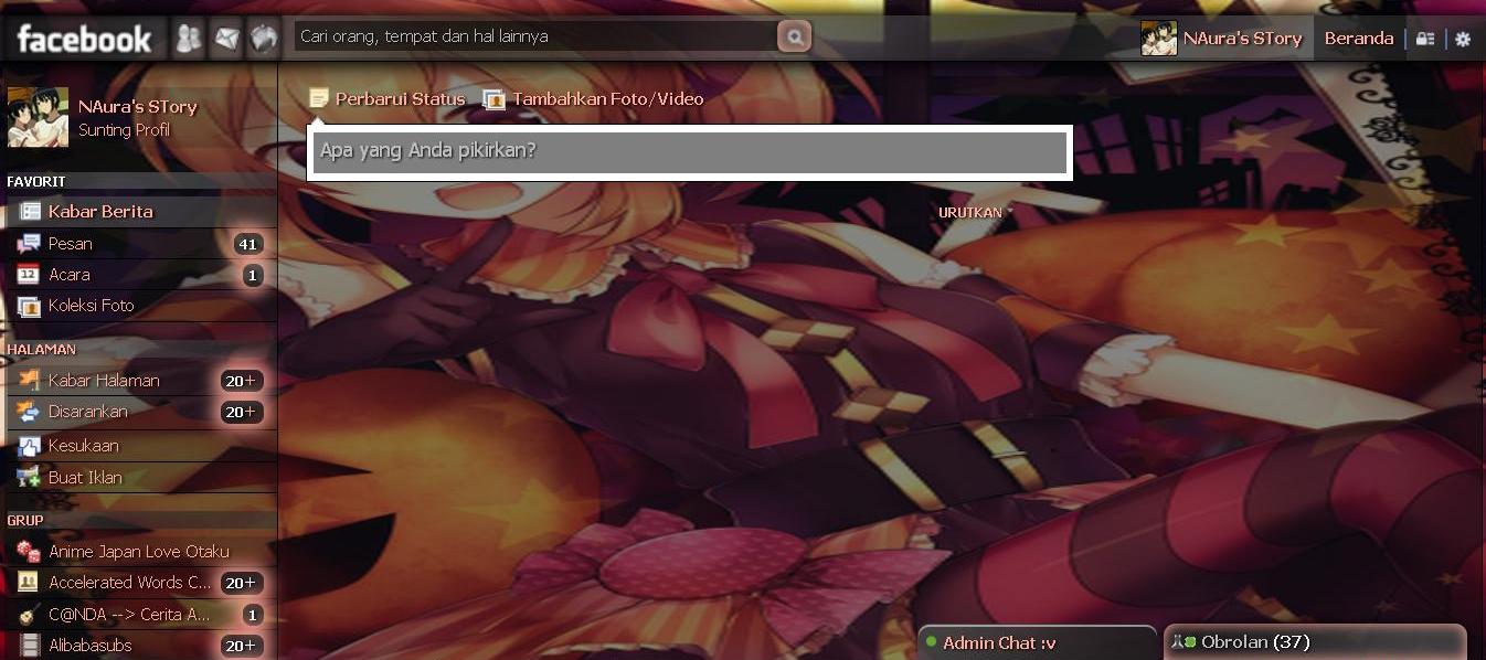 Facebook Theme - Halloween Anime Girls