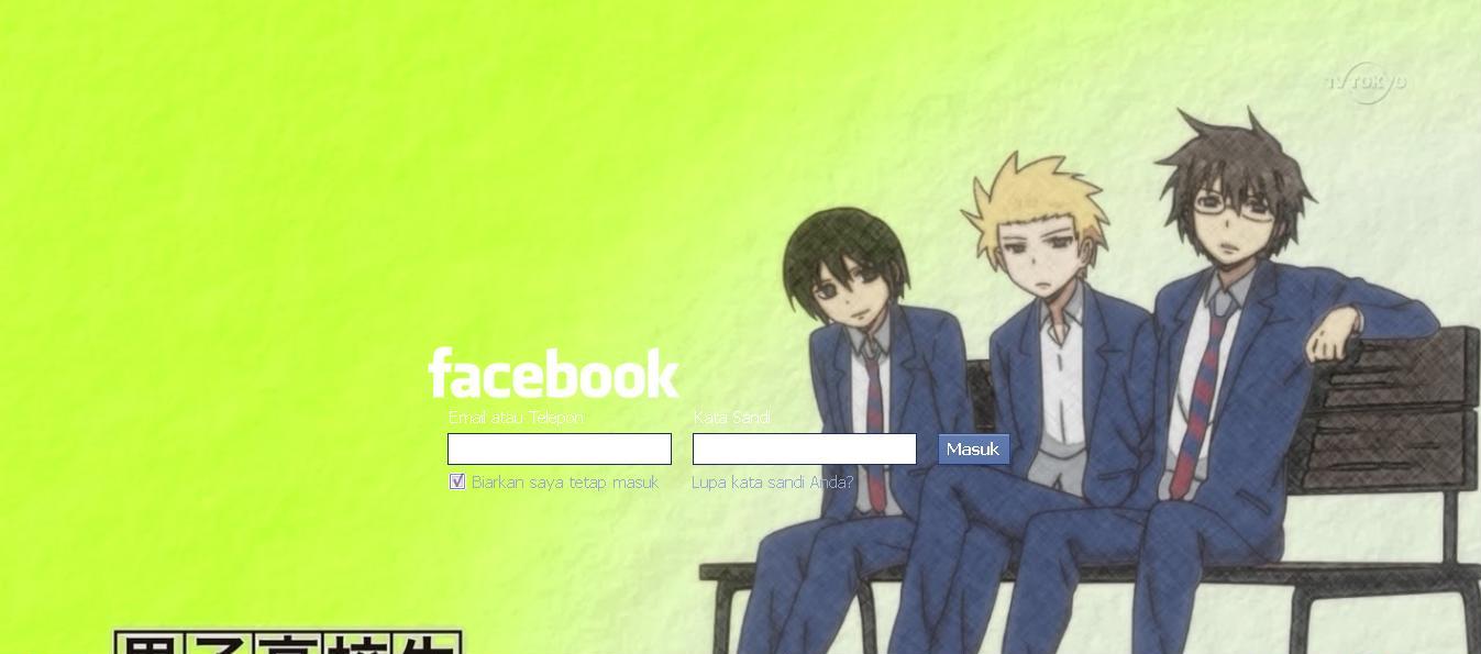 Facebook Login Danshi Koukousei no Nichijou