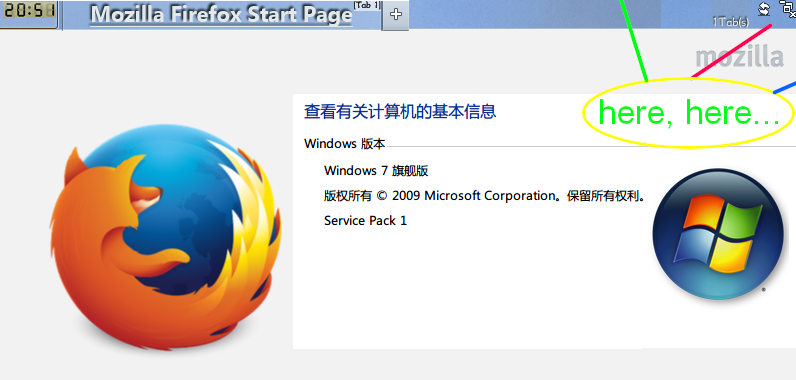 Firefox: Borderless &Hide MinMaxClose buttons Win7