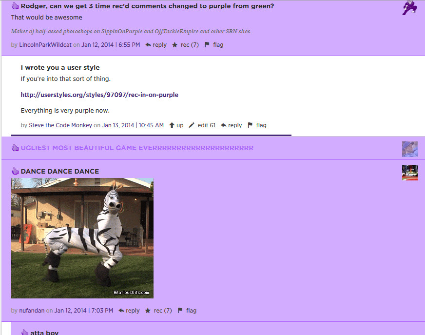 Rec'in' On Purple
