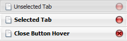 Tab: Close Button - Mac OS X Panther Style